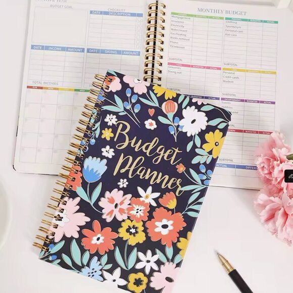 Vintage Flower Budget Planner: A5 Undated Financial Organizer with Expense Track - Picture 3 of 7